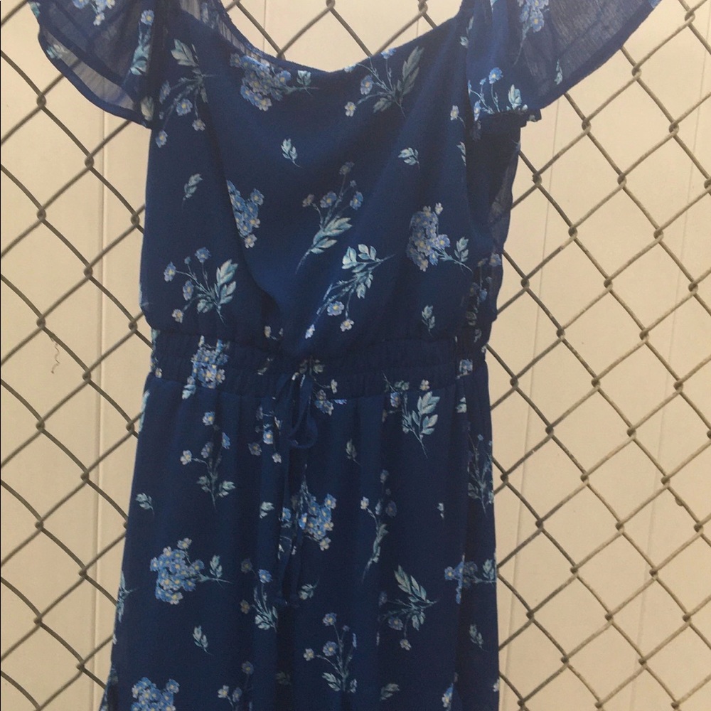 Blue floral dress